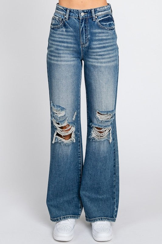 Alayna High Rise Distressed Jeans