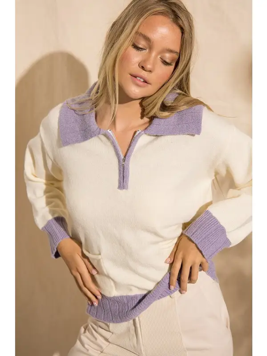 Amanda Lilac Sweater