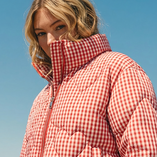 Mabel Gingham Puffer Jacket