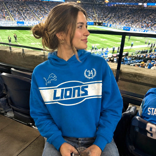 Lions Oversized Cropped Hoodie
