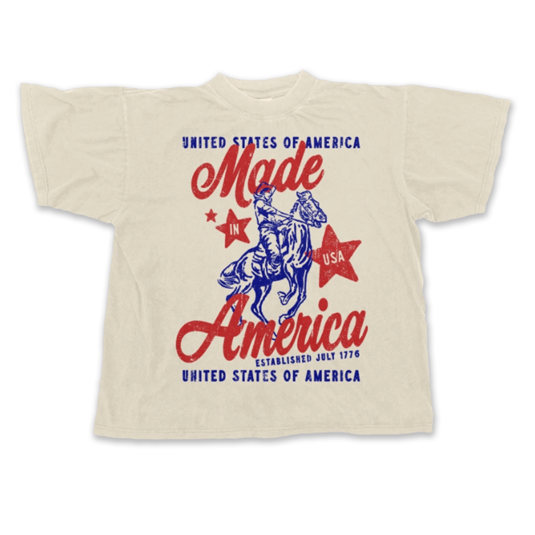 Made In America Oversized Vintage Graphic Tee