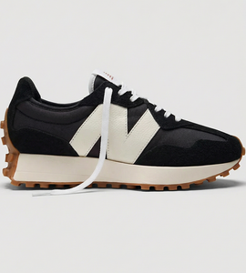 New Balance 327 Black White Gum Women's
