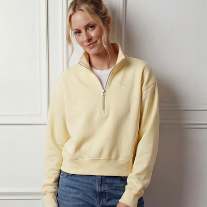 Nike Phoenix Fleece Oversized 1/4-Zip Crop