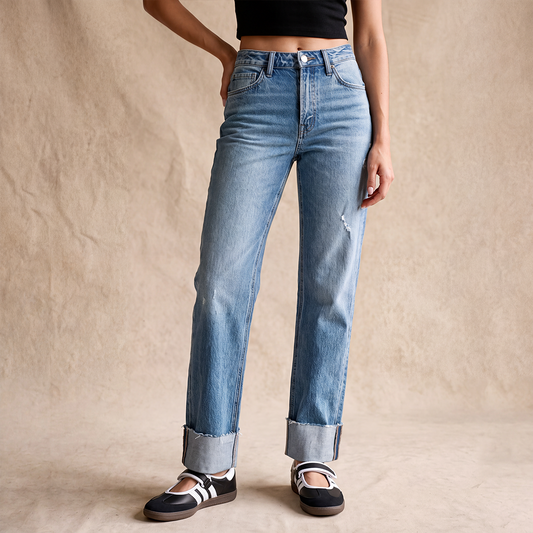 Olivia High Rise Cuffed Jeans