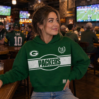 Packers Oversized Cropped Hoodie