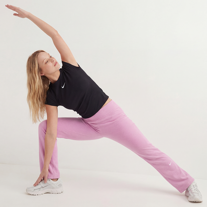 Nike One High-Waisted Flared Leggings: Light Magenta