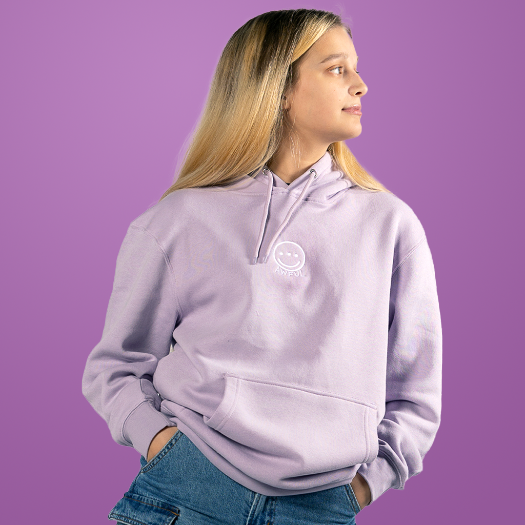 Awful Smiley Hoodie - Lilac