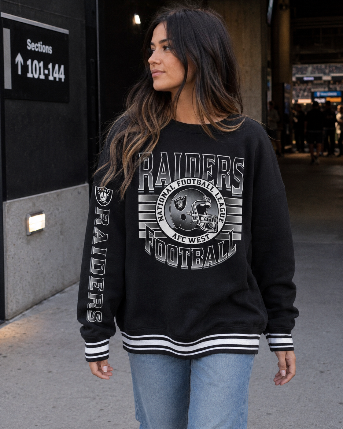 Raiders Striped Crew