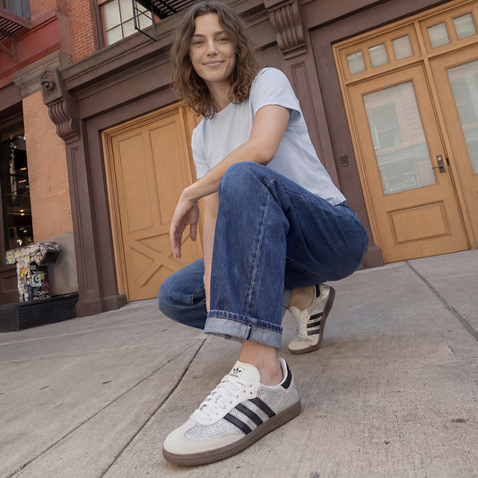 adidas Samba OG Rhinestone Crystal White Silver Women's