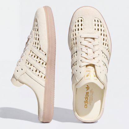 adidas Samba Mule Woven Basketweave Cream White Women's