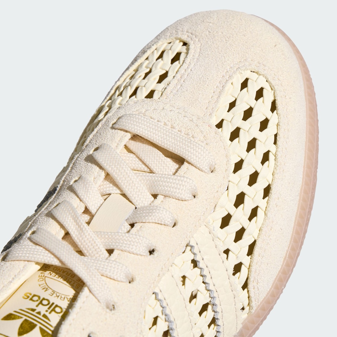 adidas Samba Mule Woven Basketweave Cream White Women's