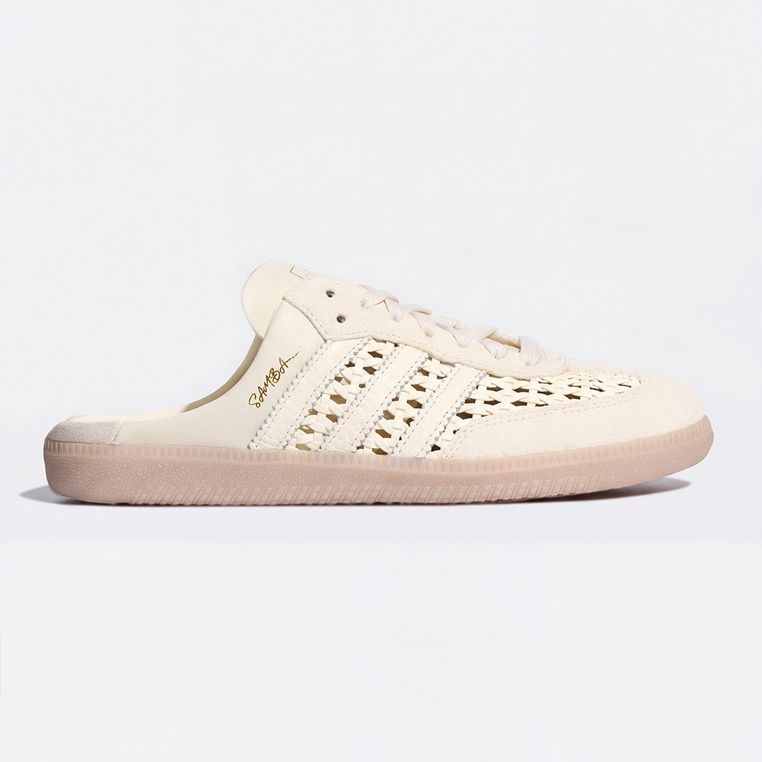 adidas Samba Mule Woven Basketweave Cream White Women's