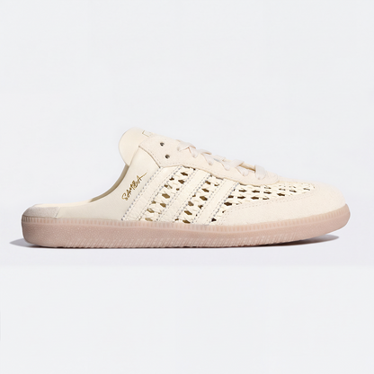 adidas Samba Mule Woven Basketweave Cream White Women's