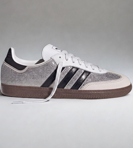 adidas Samba OG Rhinestone Crystal White Silver Women's