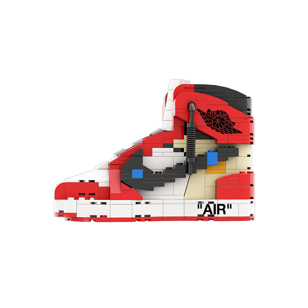 Sneaker Bricks Jordan 1 High OFFWHITE Chicago Mini Figure Lilac Blonde