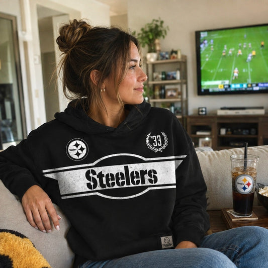 Steelers Oversized Cropped Hoodie