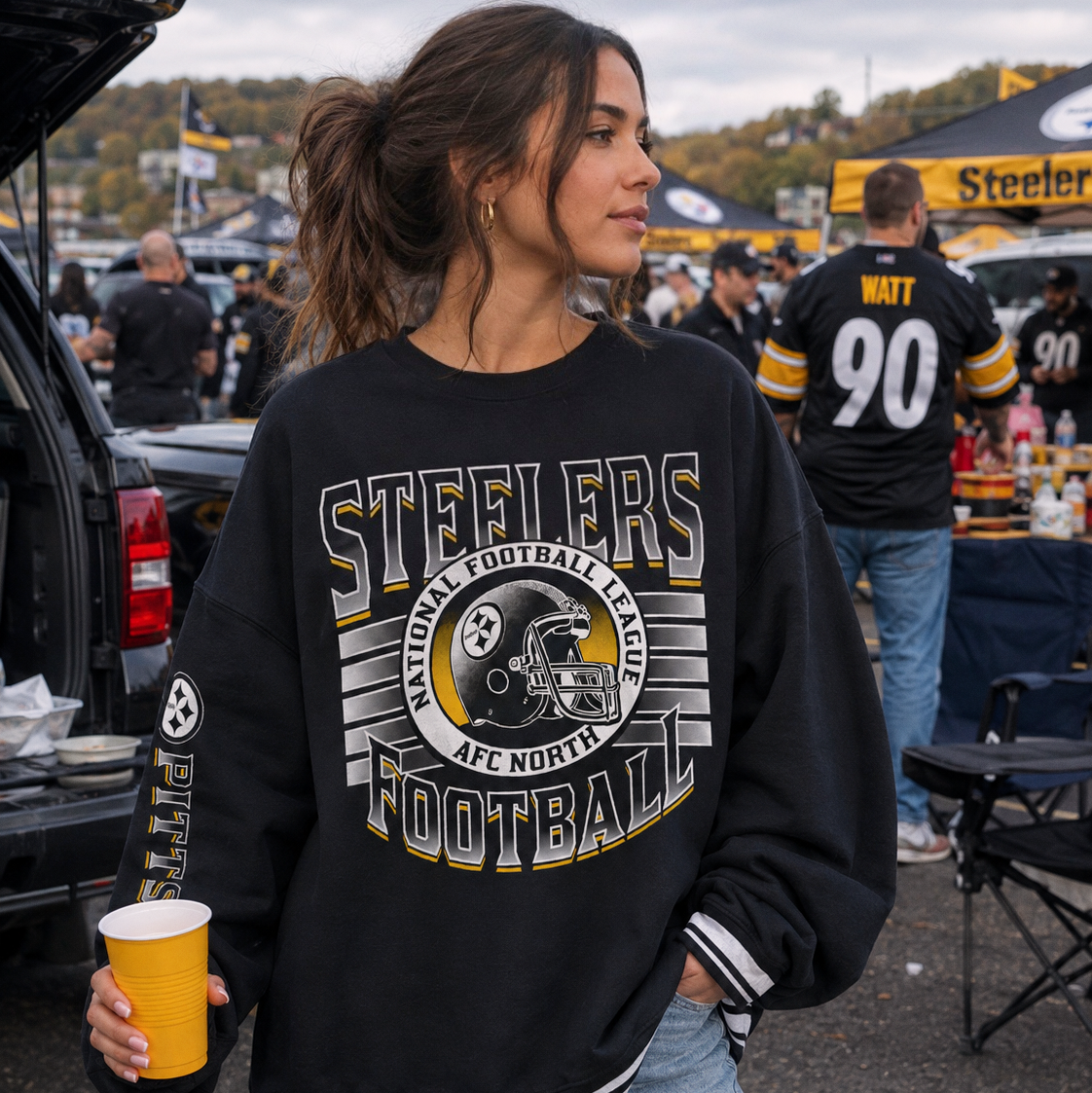 Steelers Striped Crew