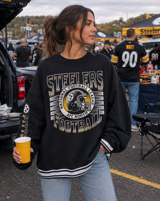 Steelers Striped Crew