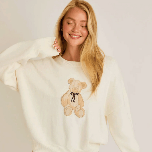 Teddy Sweater: Ivory