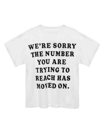 WHITE 1-800 REVAMPED BOYFRIEND TEE