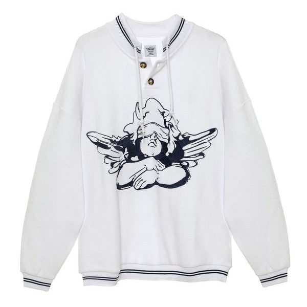 NAVY CHERUB UNIVERSITY HENLEY CREWNECK