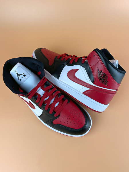 Air Jordan 1 Mid Womens Red Black BQ6472-079