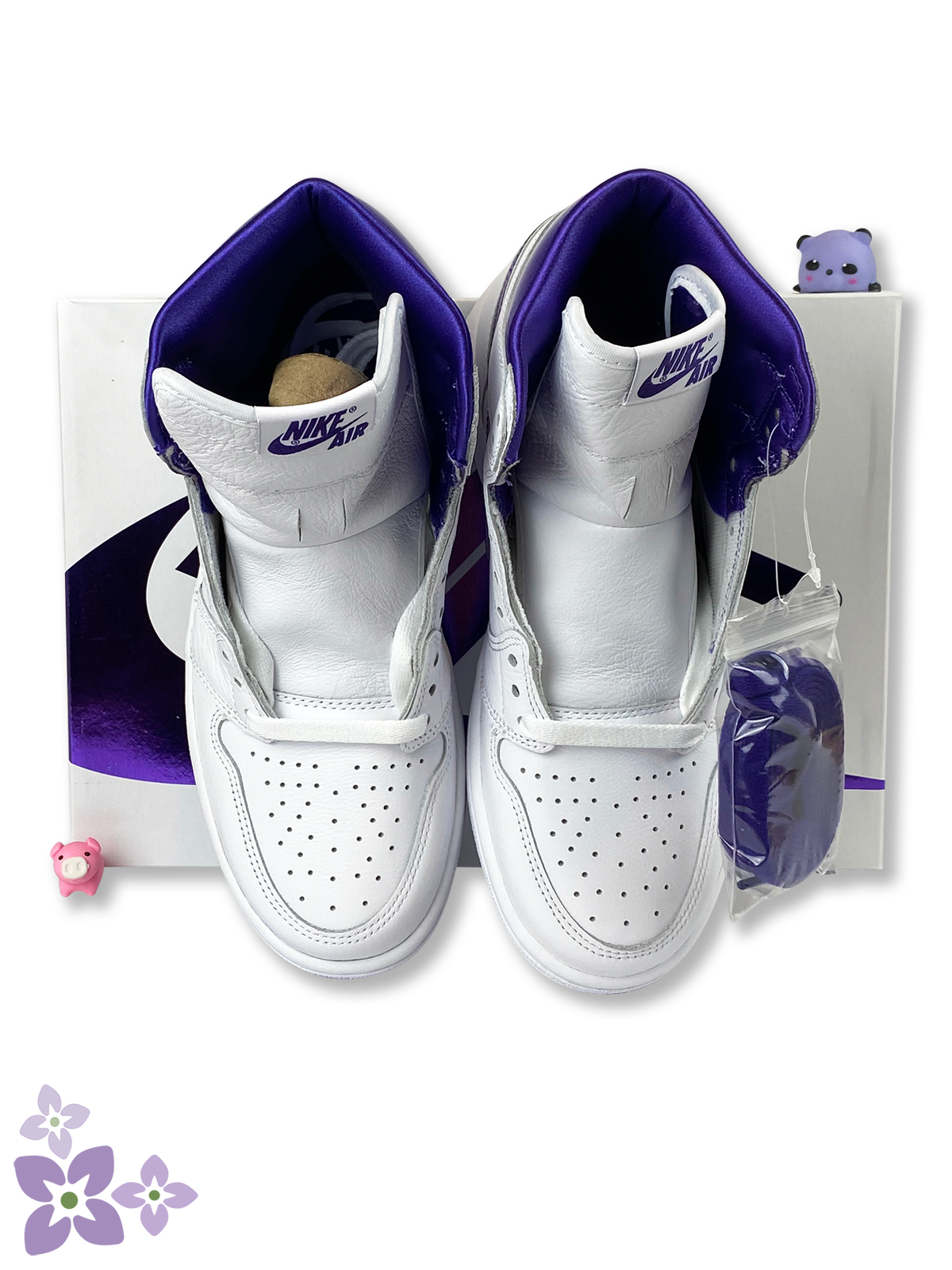 Purple high top nikes sales