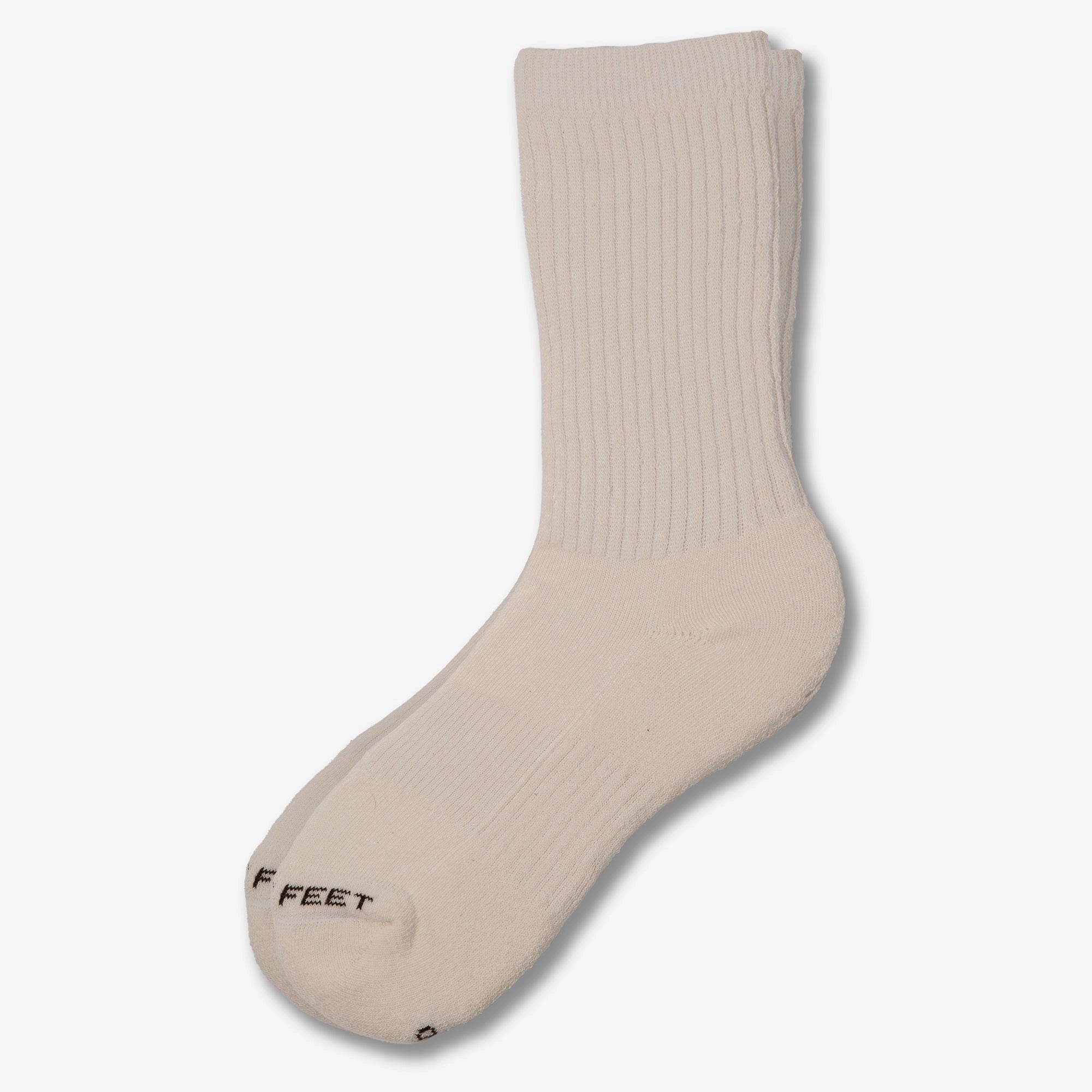 Basic Crews Socks - Off White - Hippy Feet